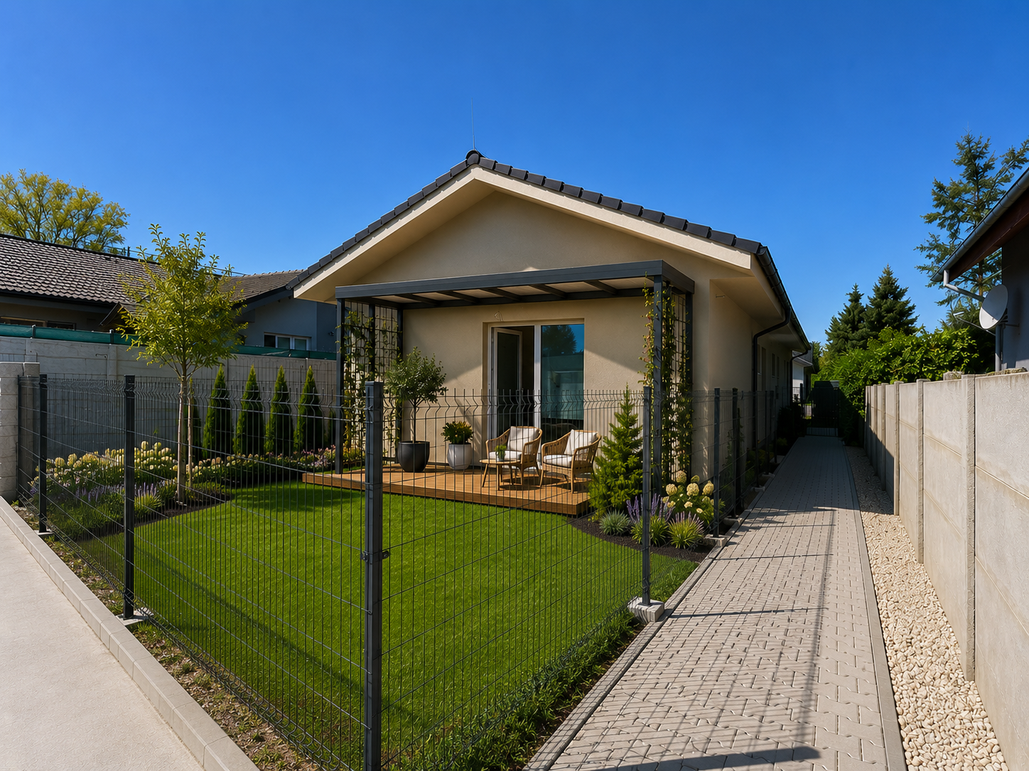 NOVOSTAVBA 3-IZBOVÉHO RODINNÉHO DOMU | 77,27 m² | VLASTNÝ EXTERIÉR | TERASA | 2× PARKOVANIE | BERNOLÁKOVO